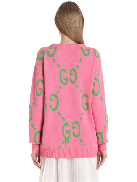 gucci pink sweater women& 39|Gucci pink sweater cardigan.